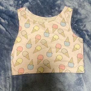 Pastel Ice Cream Crop Top